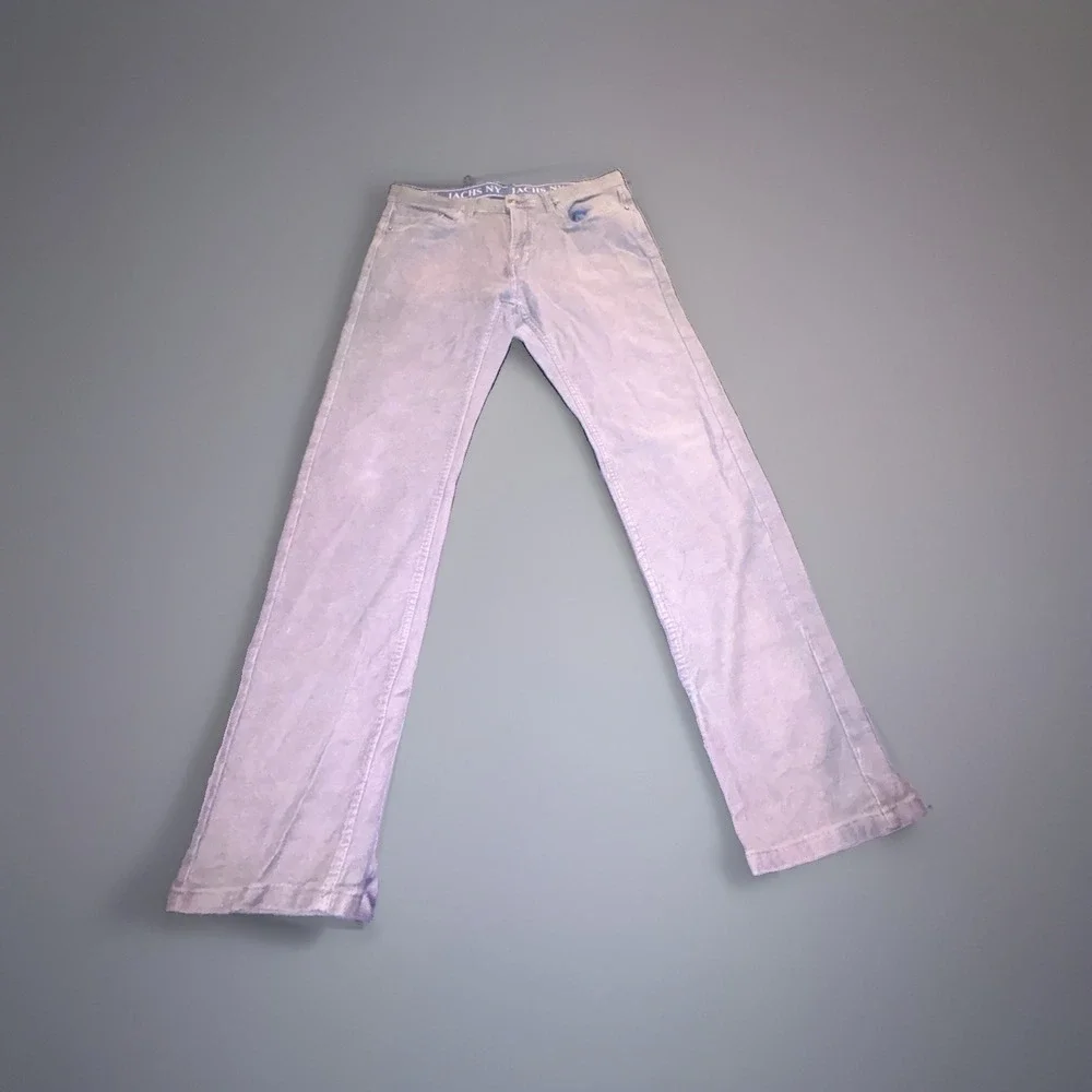 Jachs NY Mens Gray Denim Jeans Straight Fit Mid Rise Medium Wash 5-Pocket 32x27